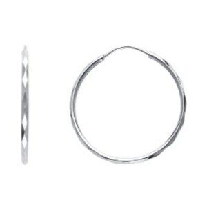 14k Solid White or yellow Gold Hoop Earrings